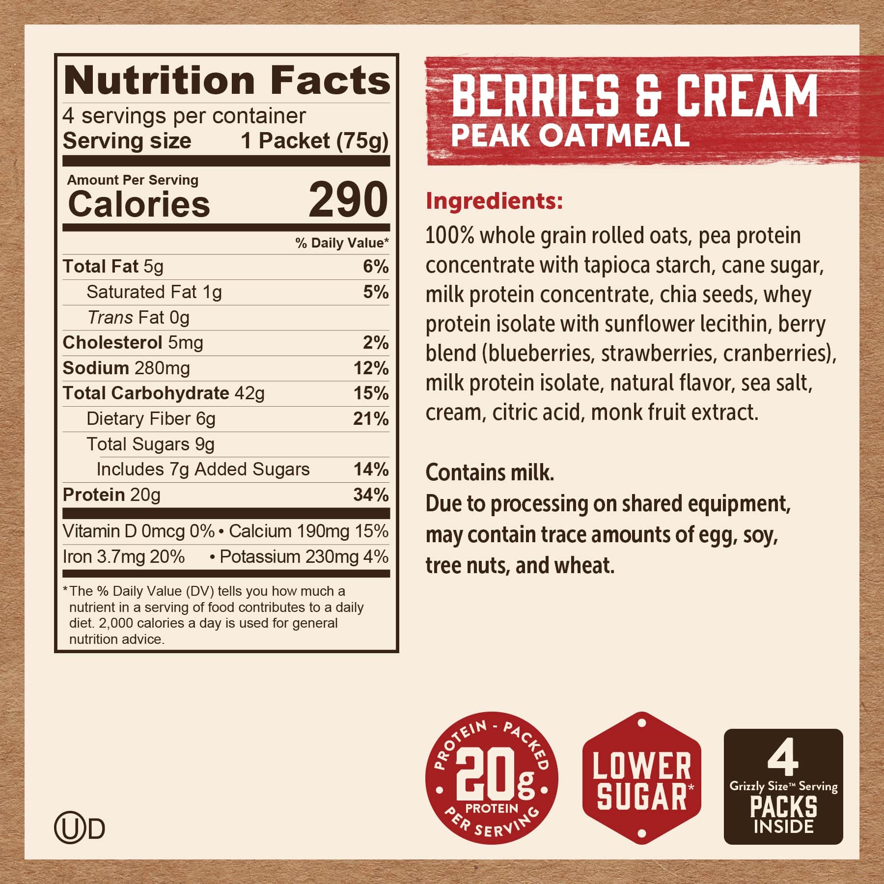 Berries & Cream Peak Oatmeal Packets - Image 6