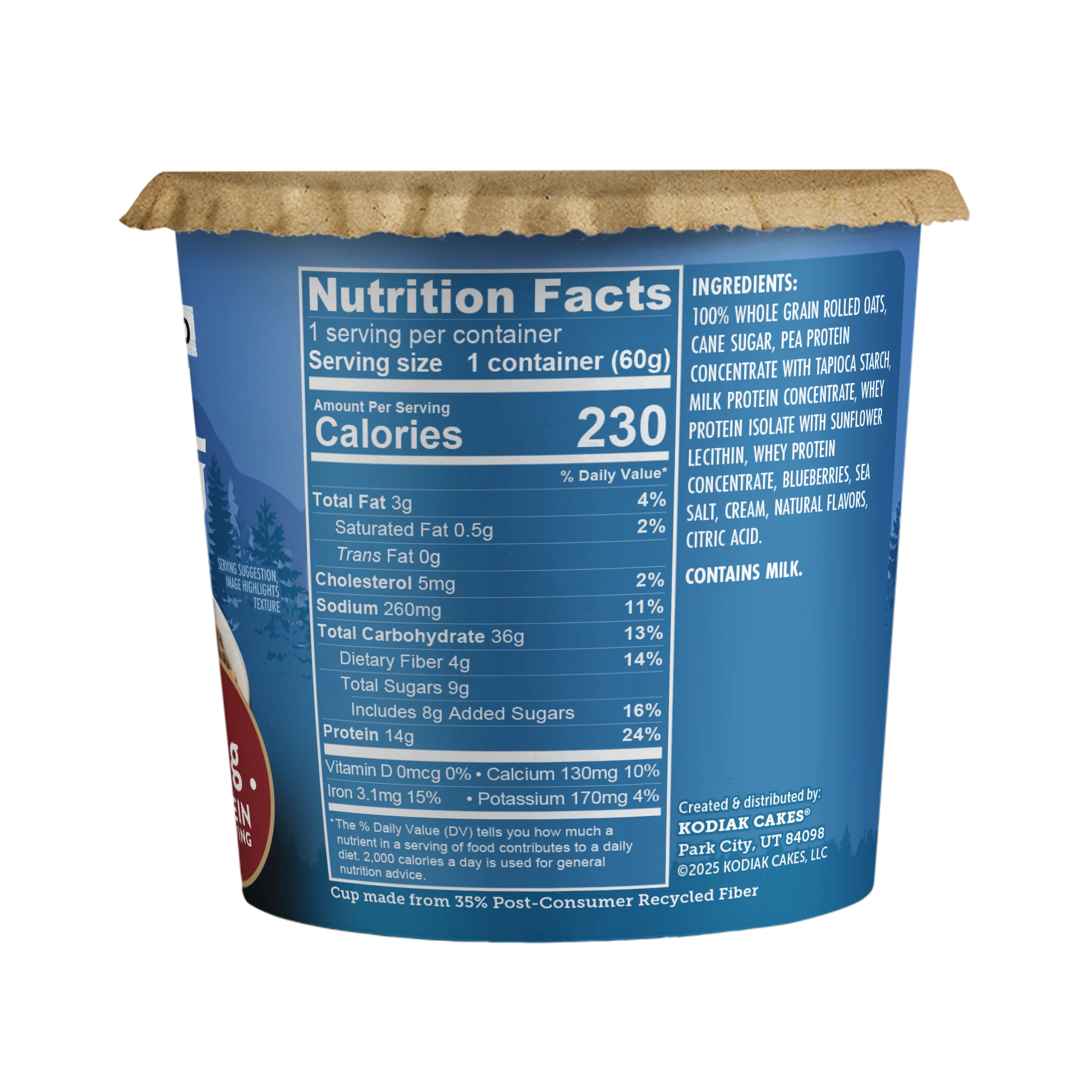 Blueberries & Cream Oatmeal Cup - Image 3