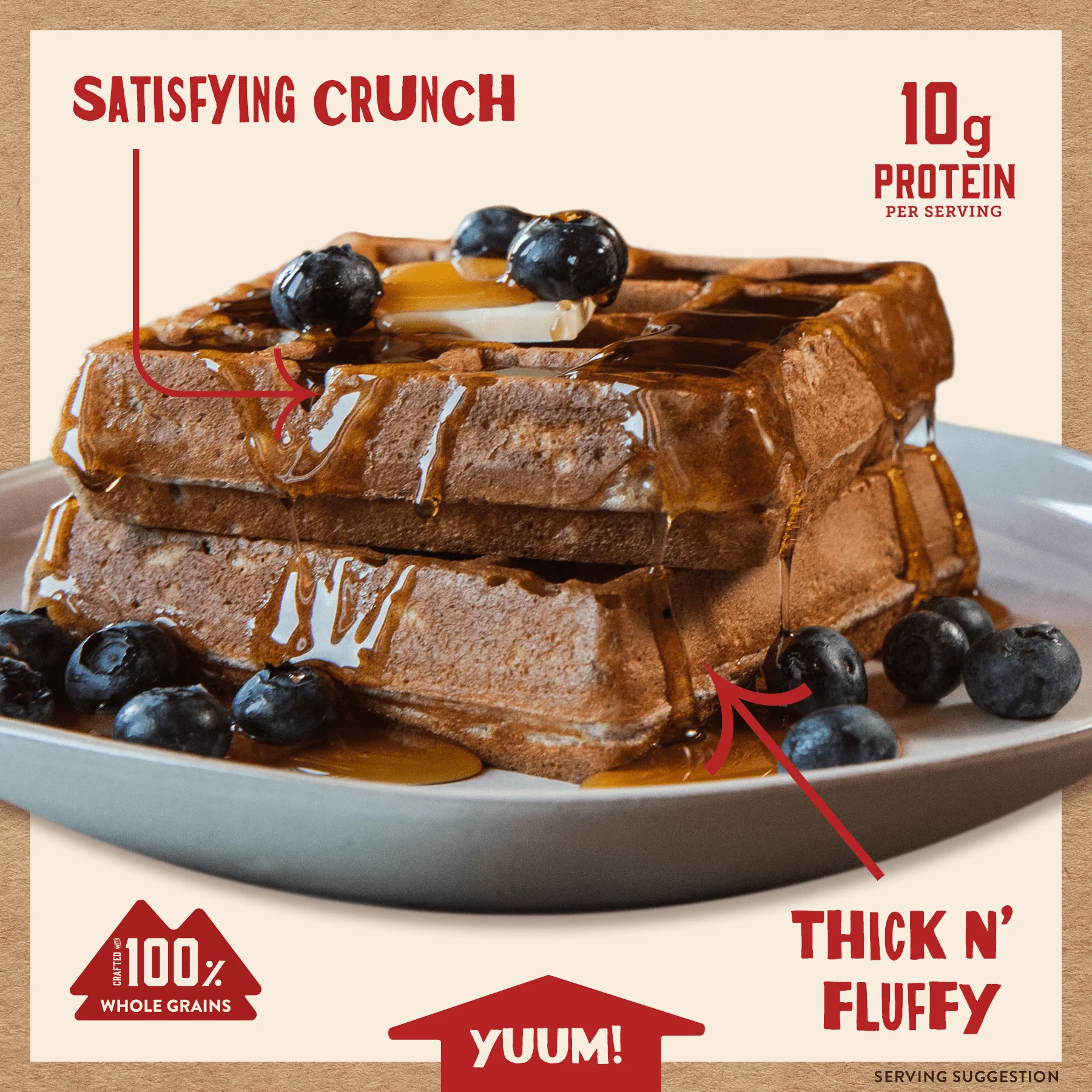 Blueberry Thick and Fluffy Power Waffles - Image 3