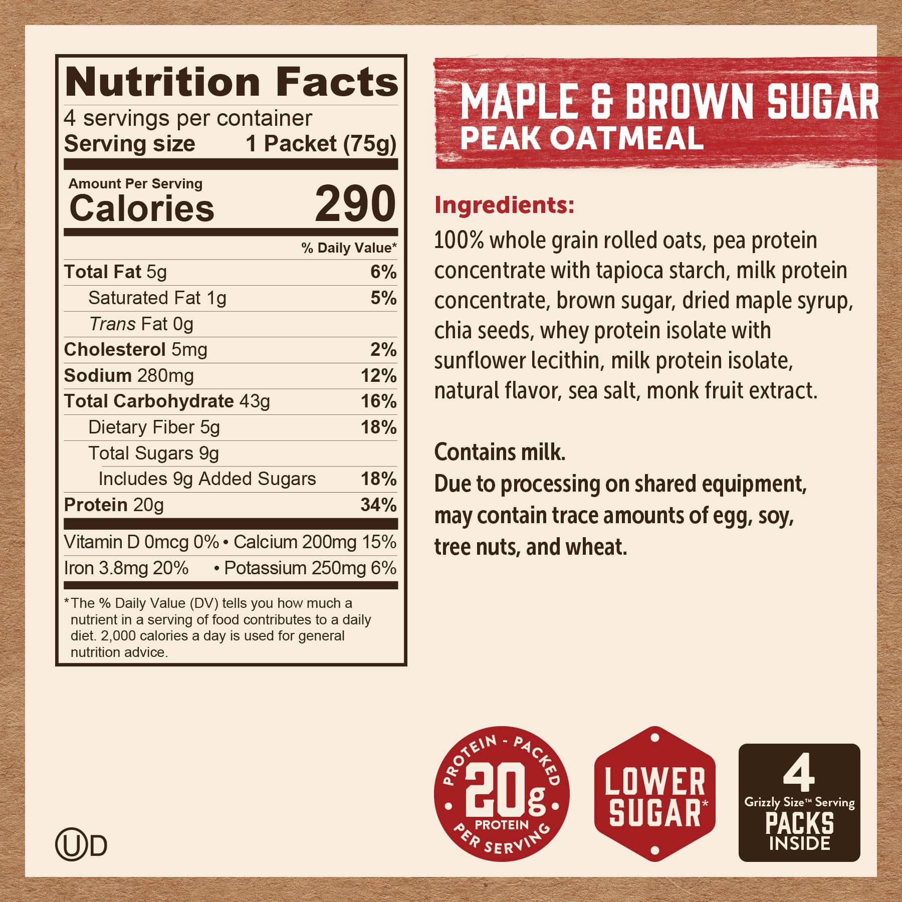 Maple Brown Sugar Peak Oatmeal Packets - Image 6